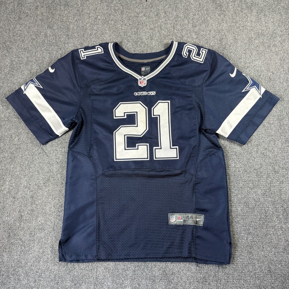 Nike Dallas Cowboys Navy Blue Jersey #21 Ezekiel Elliott Adult Size 44 Large